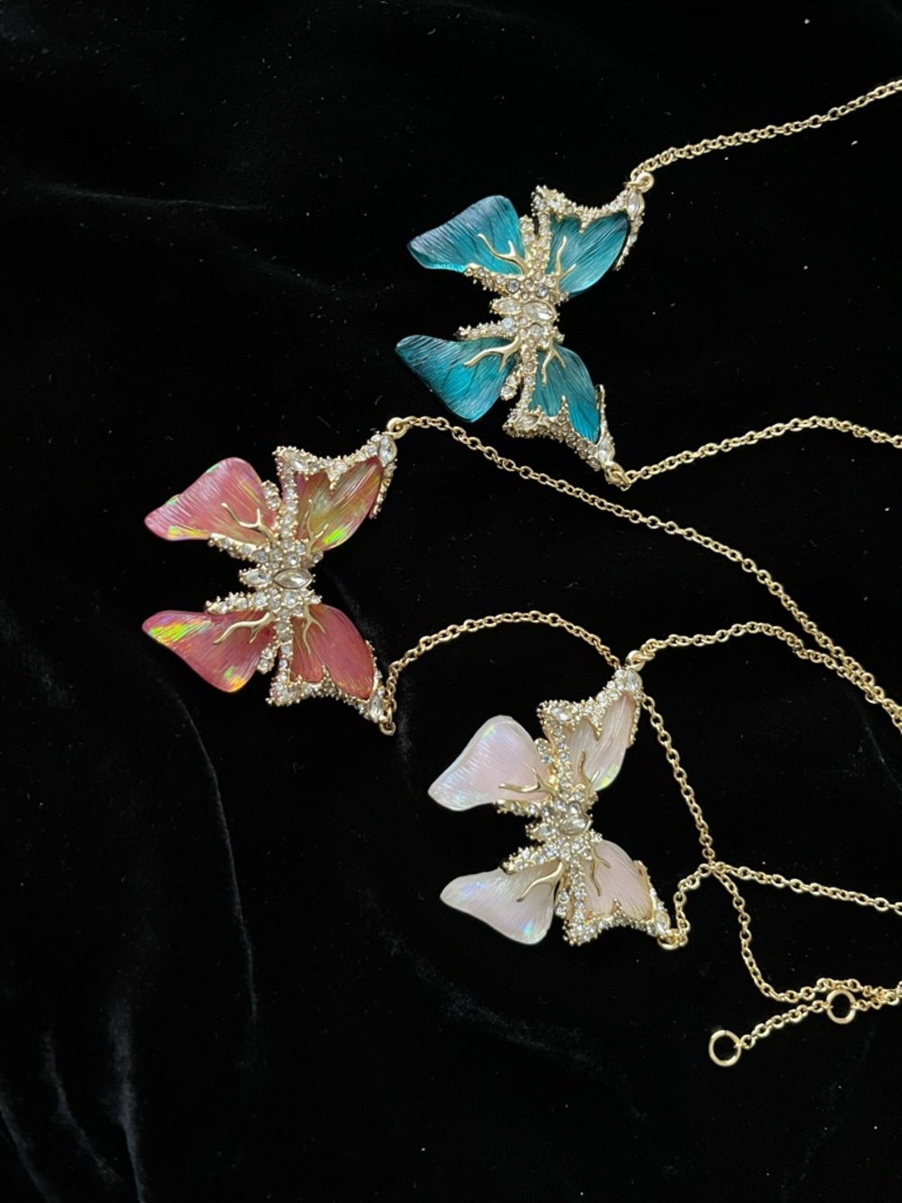 🆕 Alexis Bittar Jardin Mystère Butterfly Necklace🥳🎁🤩-pink only 1 available